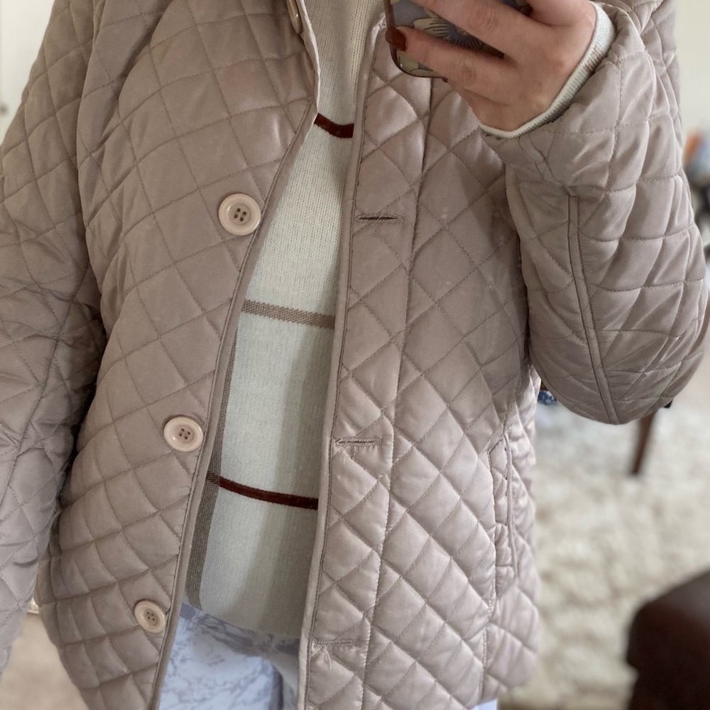 KennethCole creations nude side large quilt jacket